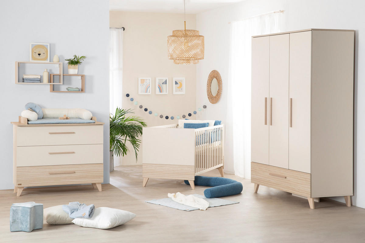 BABYZIMMER-SET Sidney 3-teilig - Kaschmir, Holz/Holzwerkstoff (118/190/52cm) - Roba