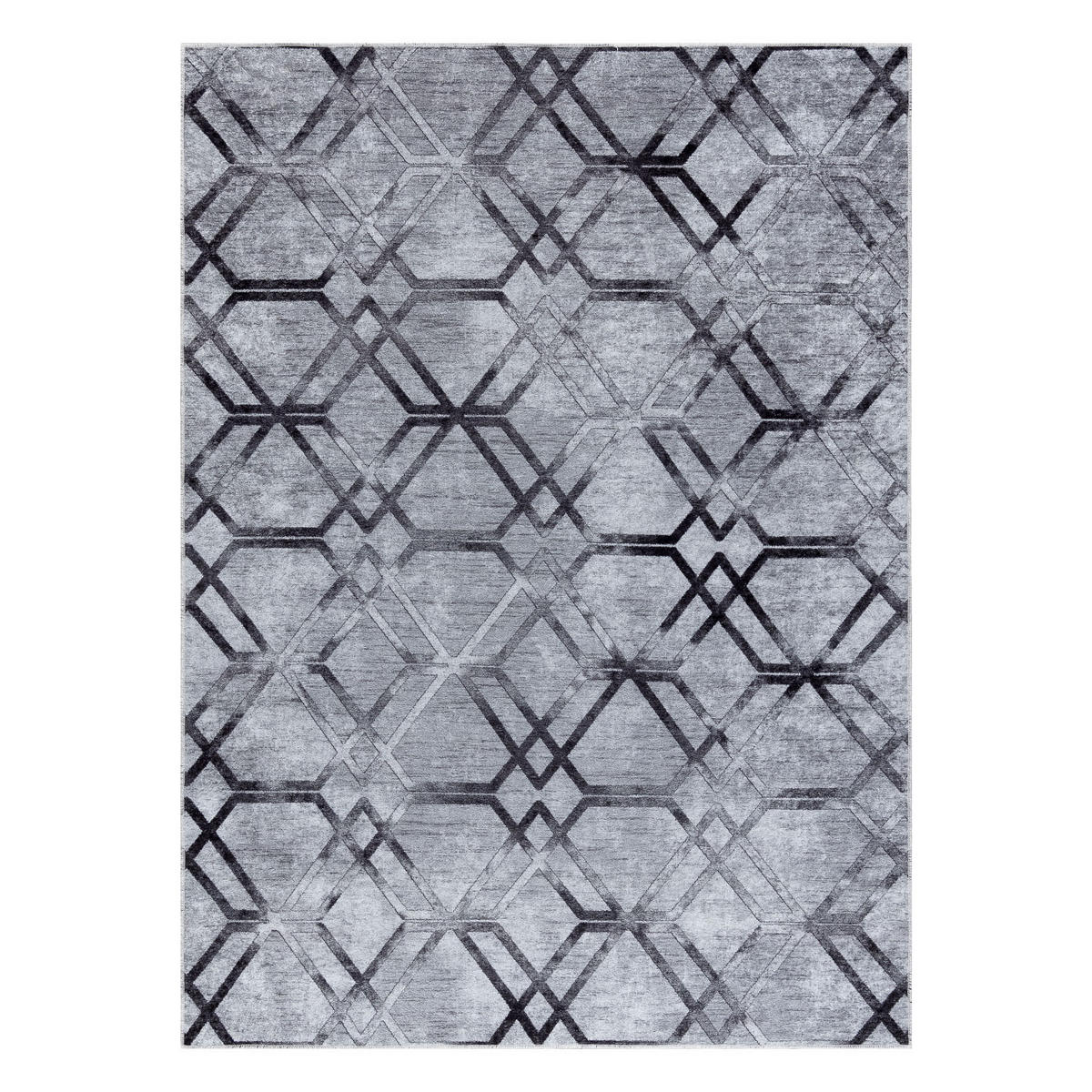 MIRO 51805.803 covor lavabil Geometric, spalier anti-alunecare - gri 80/150 cm - gri, material textil (80/150cm) - rugsX