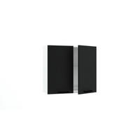 HÄNGESCHRANK mit Geschirrtrockner - W80SU - Morvex - Modernes Design - Schwarz, Holz/Metall (80/72/30cm) - ROYAL24_MARKT