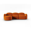 ECKSOFA links Blair aus Samt terrakotta 4 Sitzplätze - Terracotta, Textil (155/272cm) - Micadoni