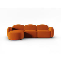 ECKSOFA links Blair aus Samt terrakotta 4 Sitzplätze - Terra cotta, Textil (155/272cm) - Micadoni