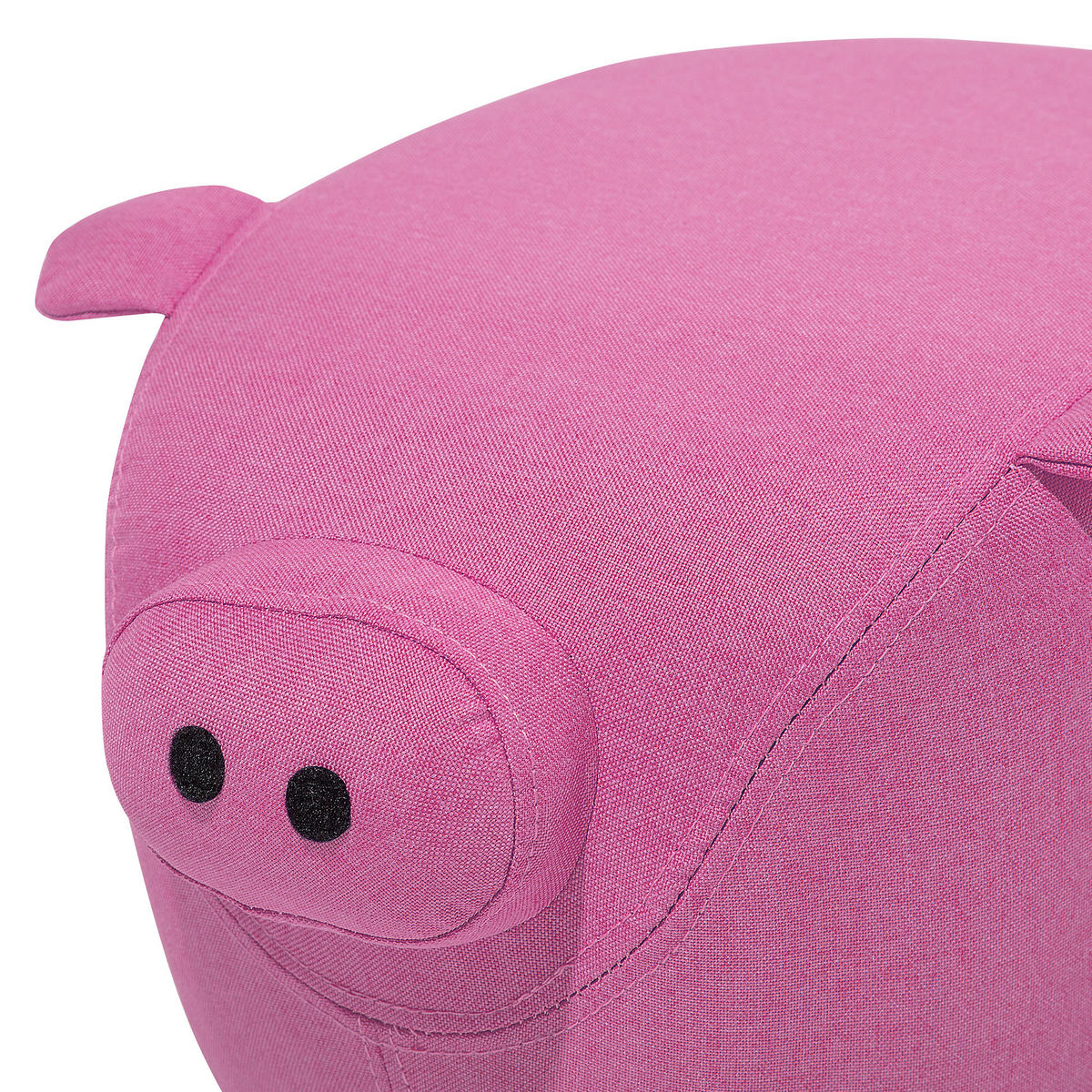 HOCKER Piggy 32/50/35 cm - Pink, Kunststoff/Textil (50/35/32cm) - Beliani