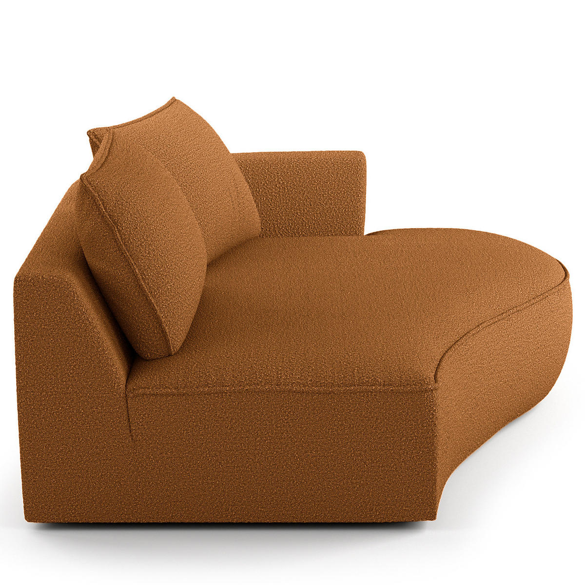 OTTOMANE - modular - Beige/Schwarz, Kunststoff/Textil (196/82/146cm) - home24