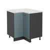 ECKUNTERSCHRANK R-Line Blau-Grau 75.6 cm AP Marmor - Anthrazit/Blaugrau, Holzwerkstoff (75.6/81.6/60cm) - Vicco