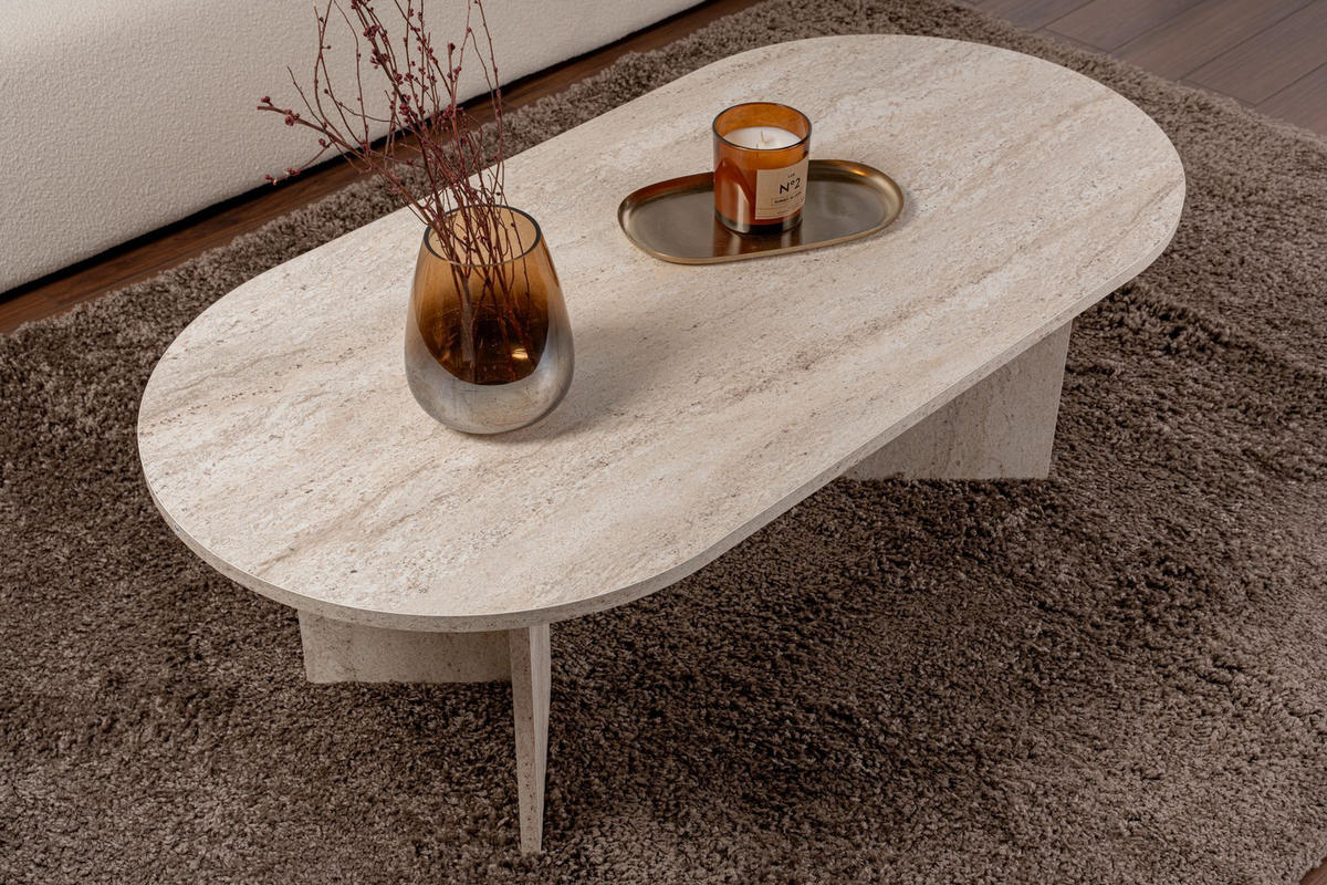 COUCHTISCH Sable Beige - Beige, Holz (60/119/40cm) - Habitat Garten