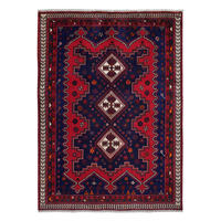 ORIENTTEPPICH handgeknüpft Afshar Blau 232/165 cm Schurwolle - Blau, Textil (165/232cm) - Looma