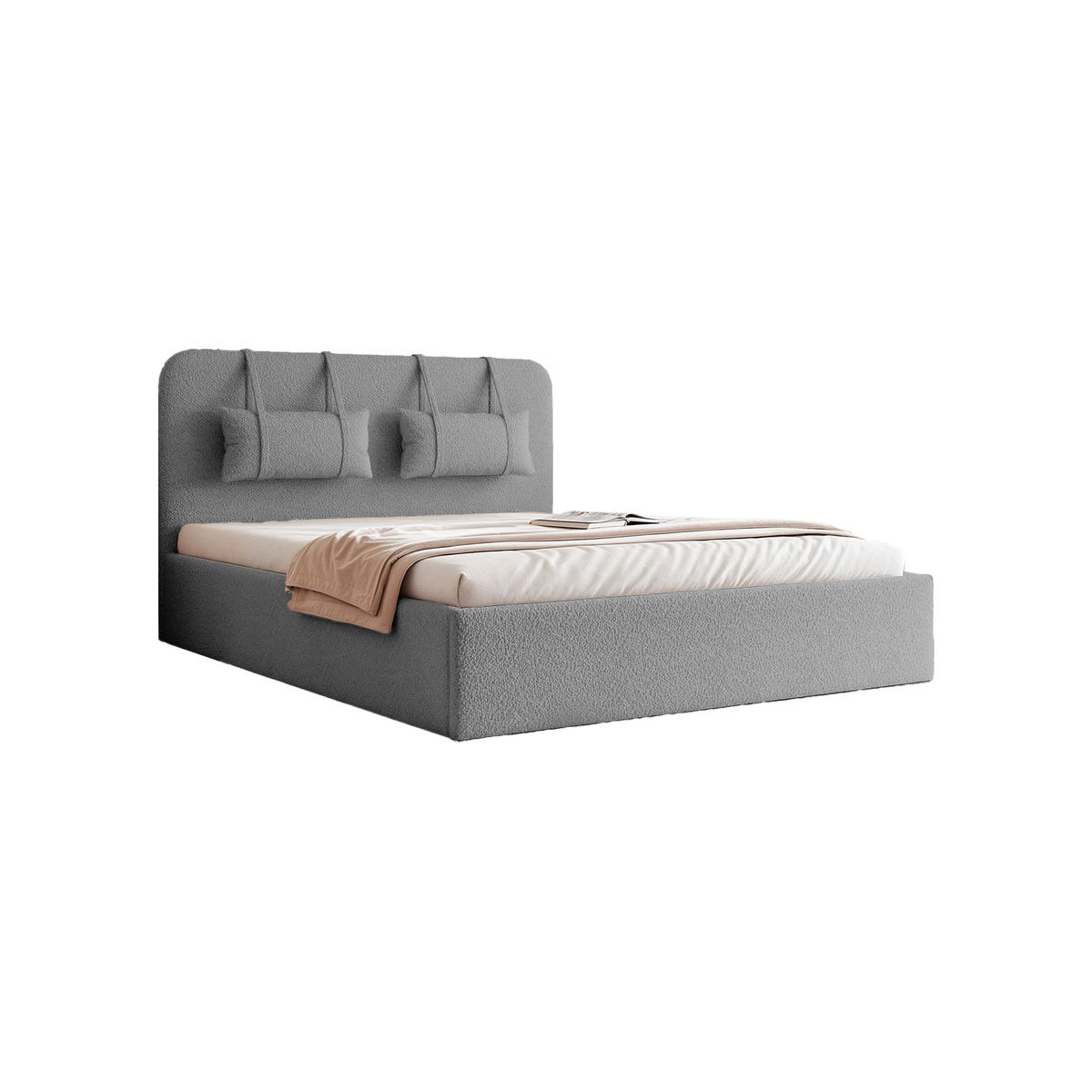 POLSTERBETT Lexal 140x200 cm, Anthrazit - Anthrazit, Textil (200/140cm) - Fedve