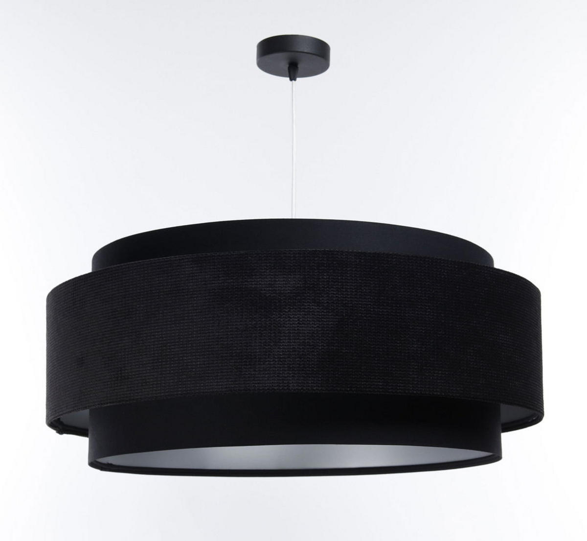 HÄNGELEUCHTE Schwarz 60/25 cm - Schwarz, Kunststoff (60/1/25cm) - ONZENO