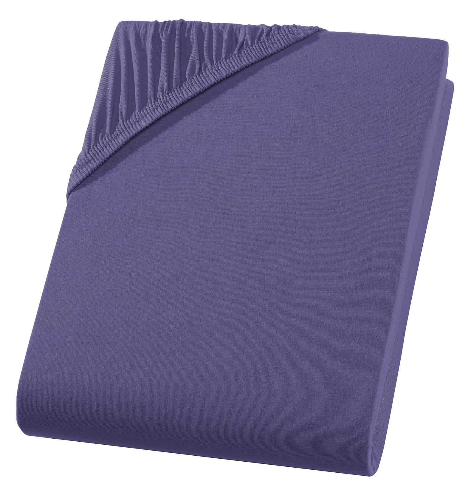 SPANNBETTLAKEN Boxspringbett Jersey 180x200 180x220 200x200 200x200, Wasserbett Bettlaken aus 100% Baumwolle - Lila, Textil (200/220cm) - Carpe Sonno