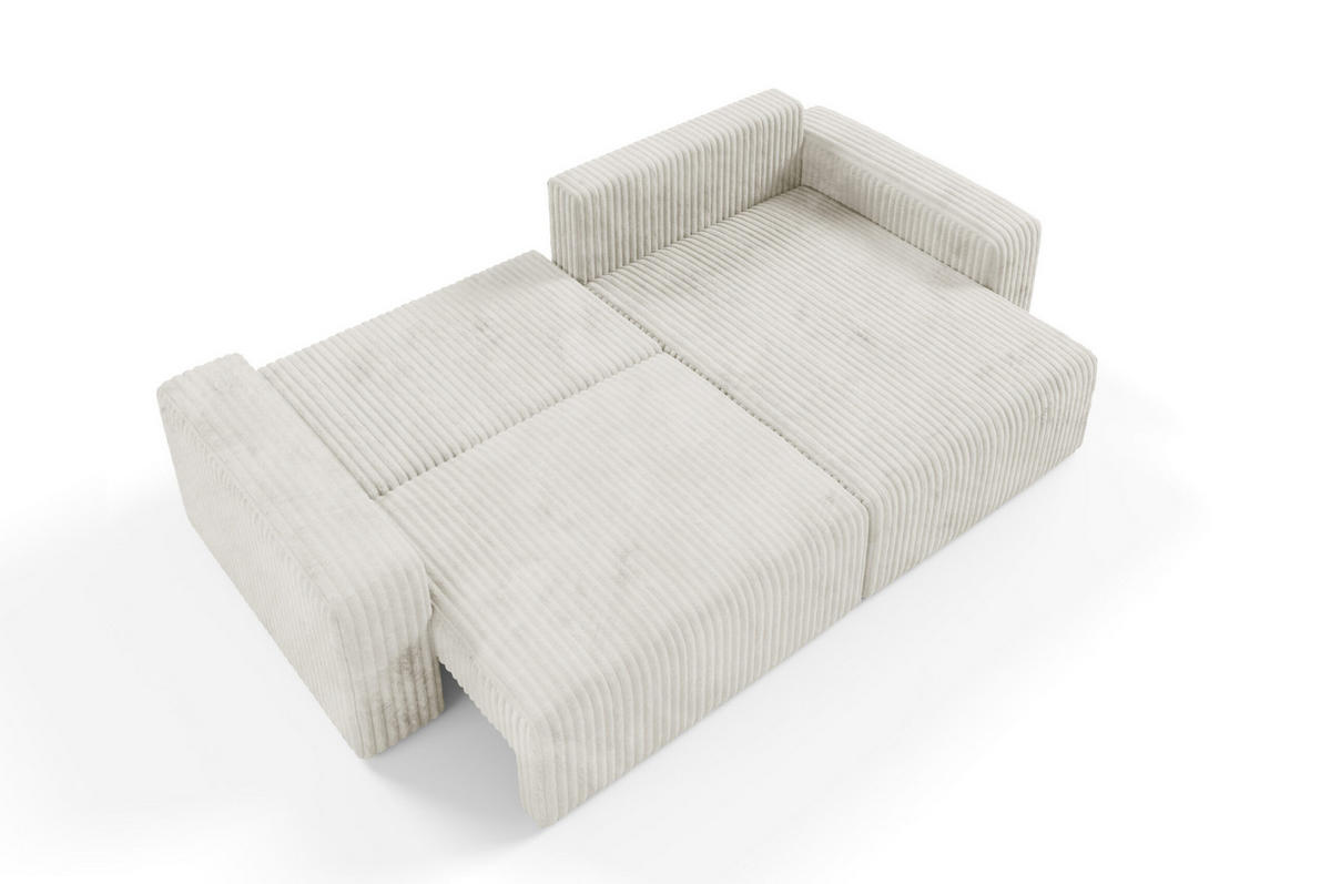 ECKSOFA mit Schlaffunktion Cord Beige - Beige, Textil (244/149cm) - Furnisell
