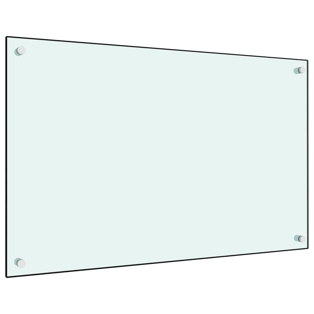 KÜCHENRÜCKWAND Glas 80x50 cm Weiß Wand-Spritzschutz - Weiß, Glas (80/50/0.6cm) - DELUKE