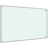KÜCHENRÜCKWAND Glas 80x50 cm Weiß Wand-Spritzschutz - Weiß, Glas (80/50/0.6cm) - DELUKE