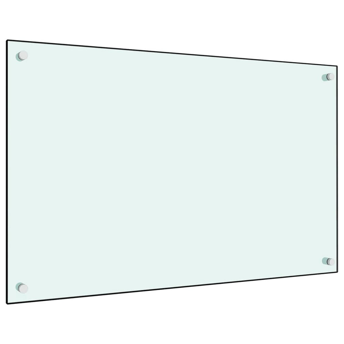 KÜCHENRÜCKWAND Glas 80x50 cm Weiß Wand-Spritzschutz - Weiß, Glas (80/50/0.6cm) - DELUKE