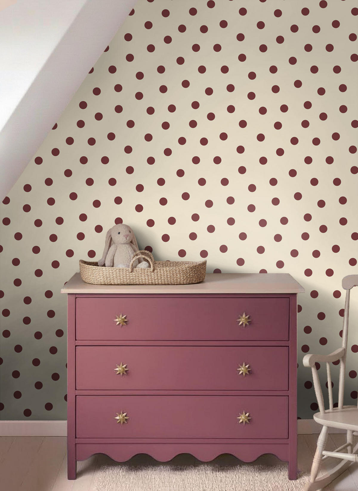TAPETE Punkte 50 x 900 cm - Beige, Papier (50/0.1cm) - ESTAhome