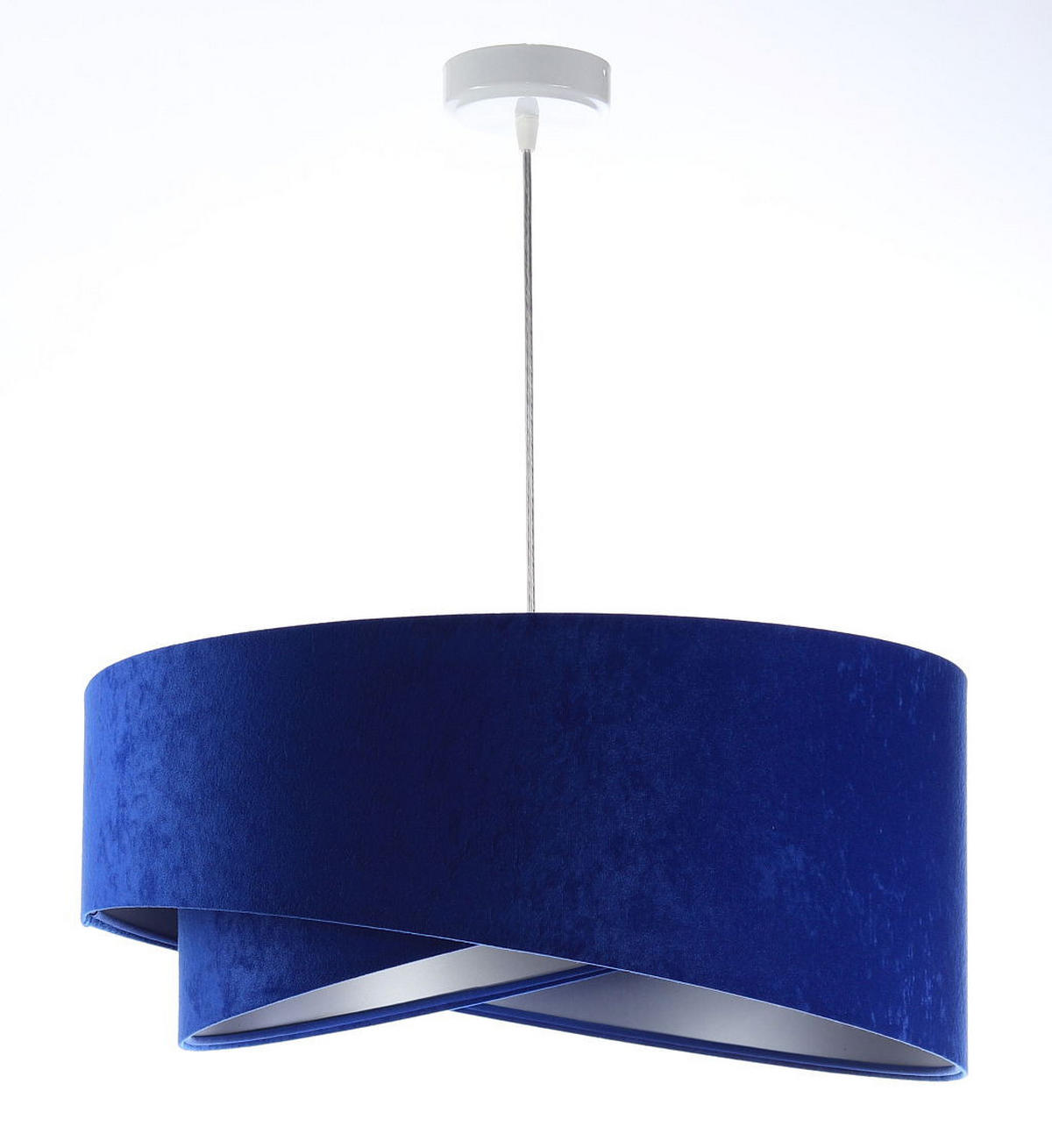 HÄNGELEUCHTE Blau 50/23 cm - Silberfarben, Kunststoff (50/1.3/23cm) - ONZENO