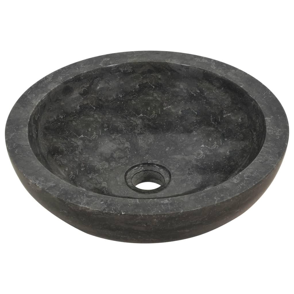 WASCHBECKEN Lackey 40/40/12 cm - Schwarz, Stein (40/12/40cm) - Nettlife