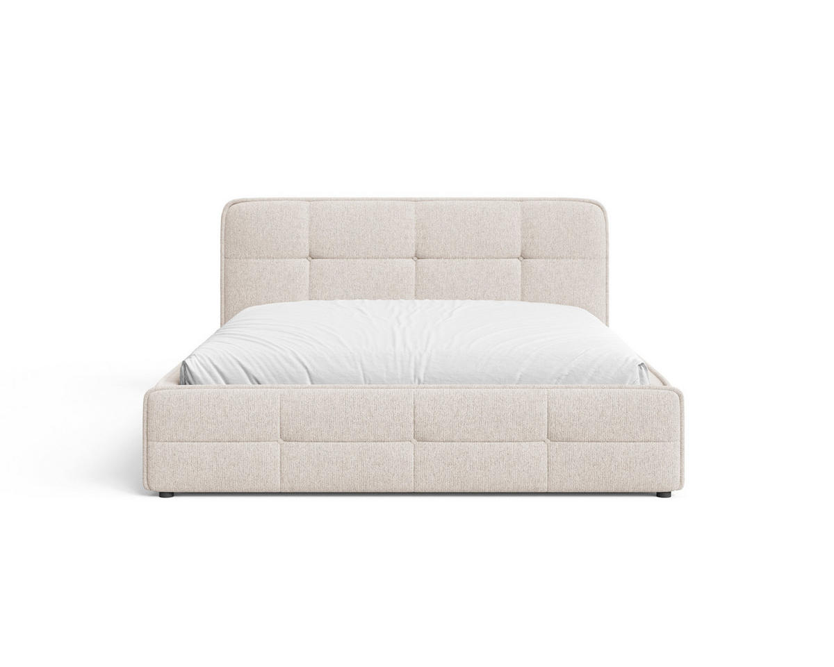 POLSTERBETT 17 140 x 200 cm – Aragon – Bett mit Federmechanismus und Stauraum - Beige, Holz (140/200cm) - ROYAL24_MARKT
