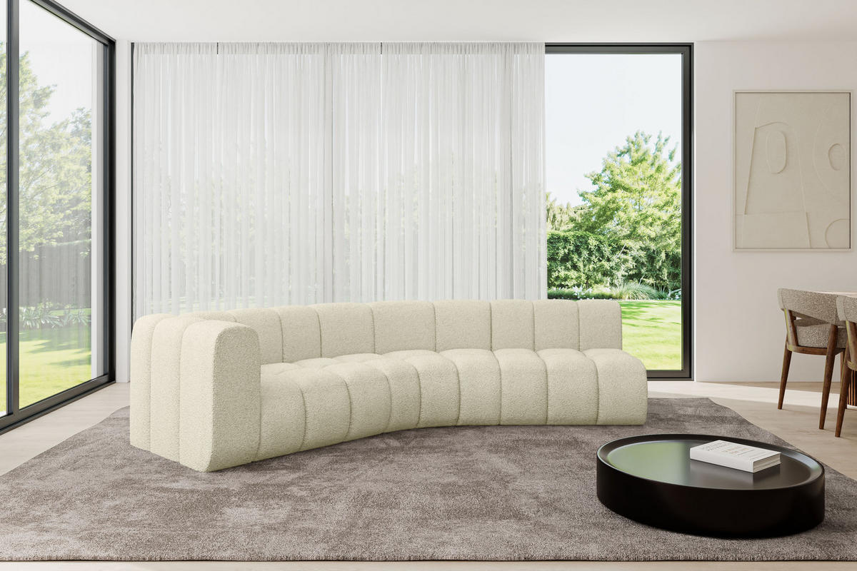 ECKSOFA modulares Sofa Karex-L1 - 308x194x70 cm Beige - Beige, Holzwerkstoff/Textil (308/194cm) - ALTDECOR