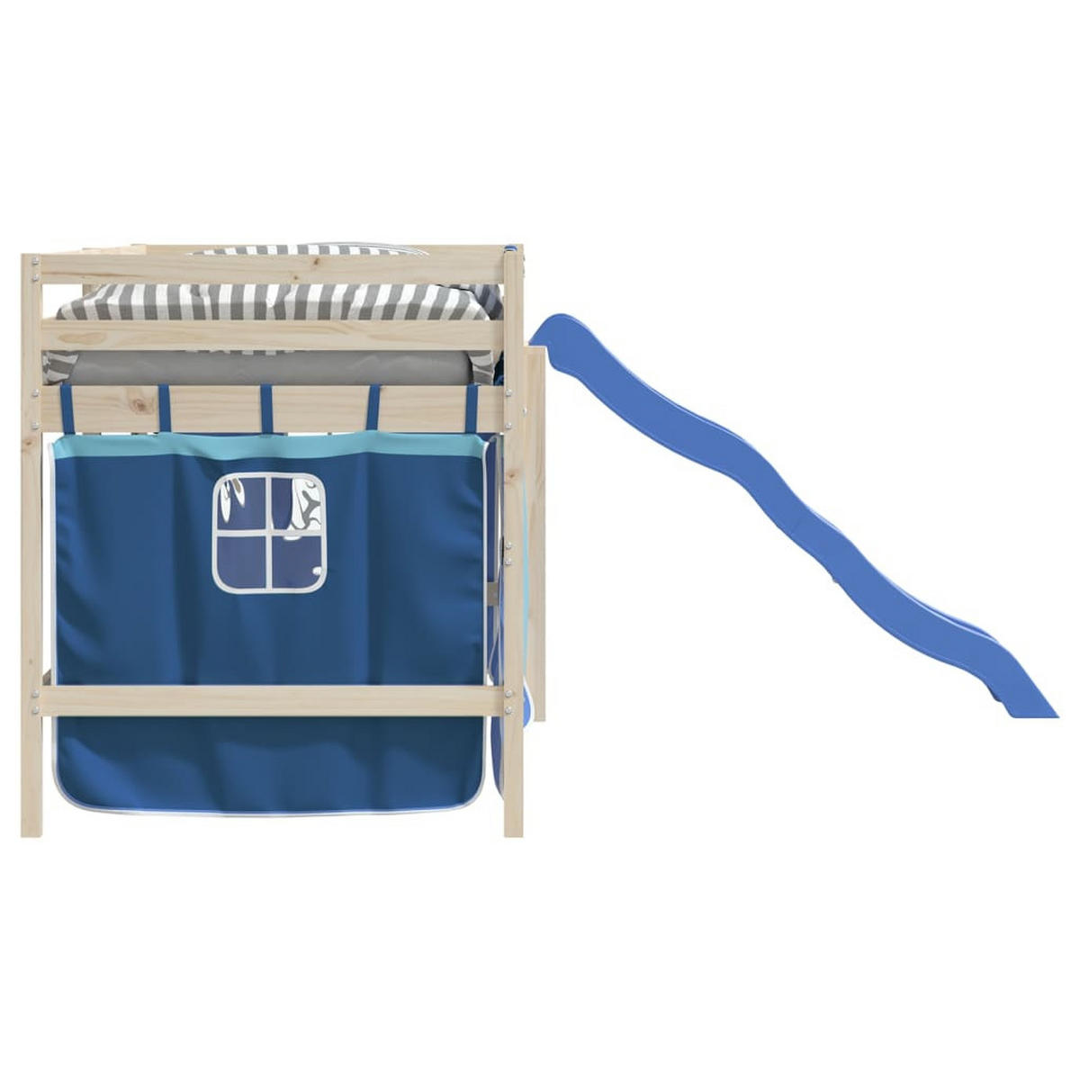 VORHÄNGE Für Hochbett Blau Polyester - Blau, Textil - vidaXL