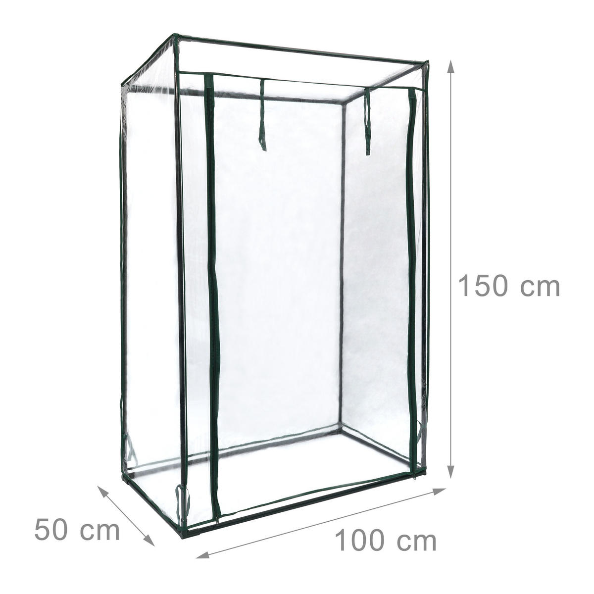 VÄXTHUS Transparent för tomater - Transparent, Plast/Metall (100/150/50cm) - Relaxdays