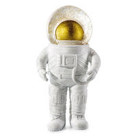 SCHNEEKUGEL Summerglobe The Astronauts Giant, Glas, Polyresin, Weiß, Golden, 30 cm - Weiß, Glas (13/30/15cm) - Donkey Products