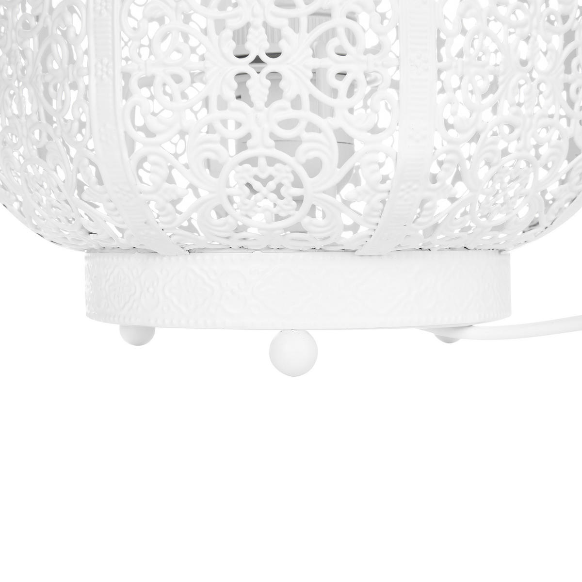 TISCHLAMPE Somes 13/13/27 cm - Weiß, Metall (13/13/27cm) - Beliani
