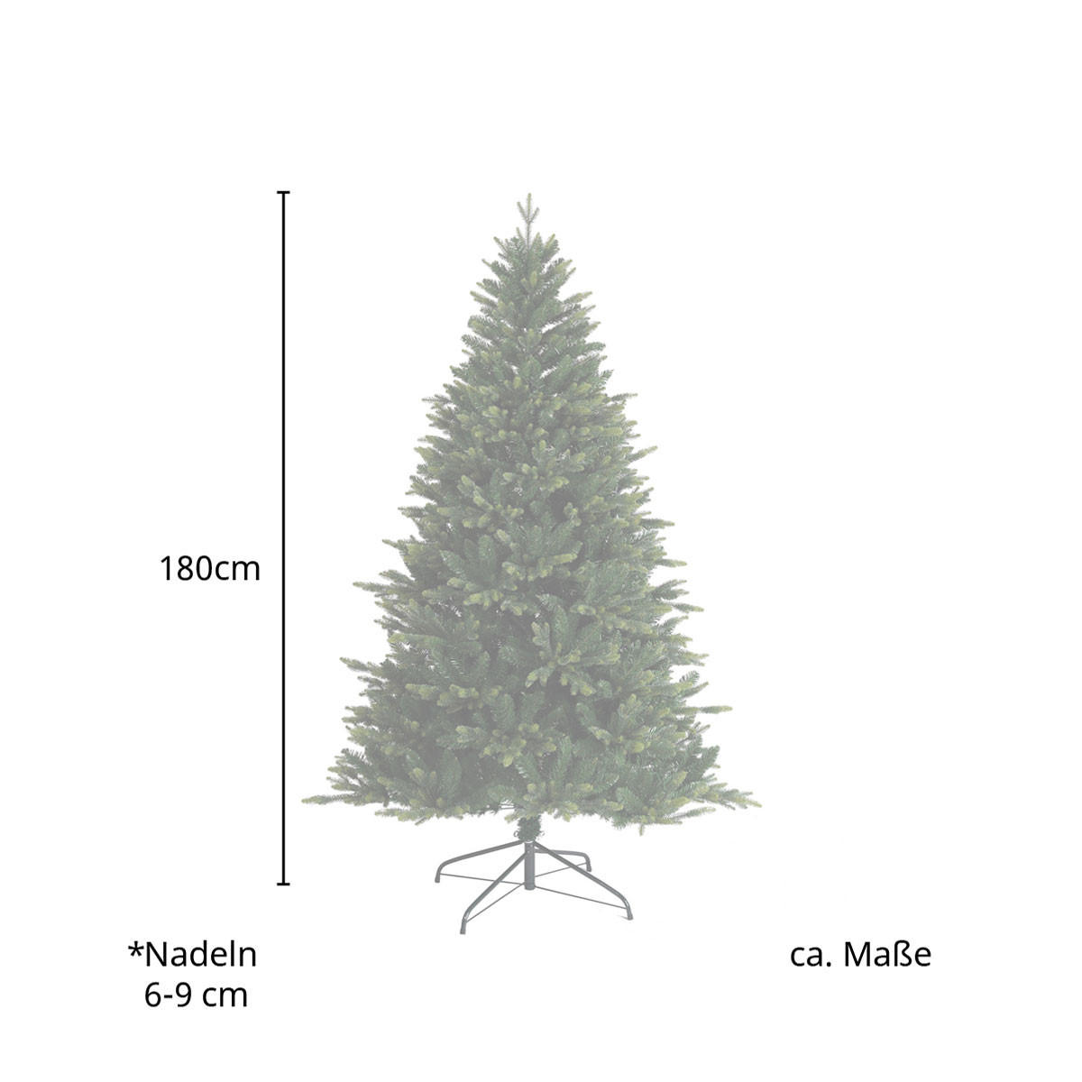 WEIHNACHTSBAUM künstlich - Grün, Kunststoff (180cm) - SVITA