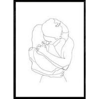 POSTER Nordica Paar Kuscheln A4 Rahmenlos - Klar, Papier (29.7/5/21cm) - Nacnic