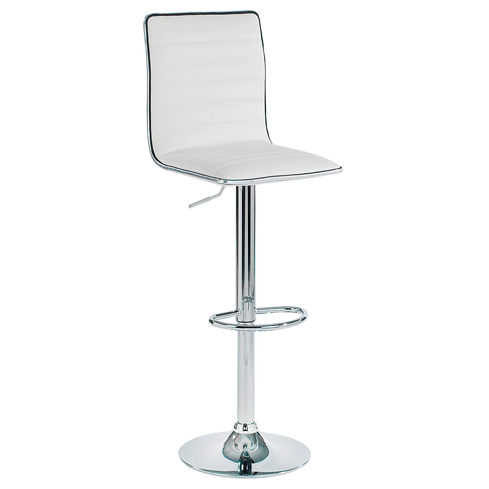 BARHOCKER ROCA 2ER-SET - Weiß, Textil/Metall (40/114/47cm) - IDIMEX