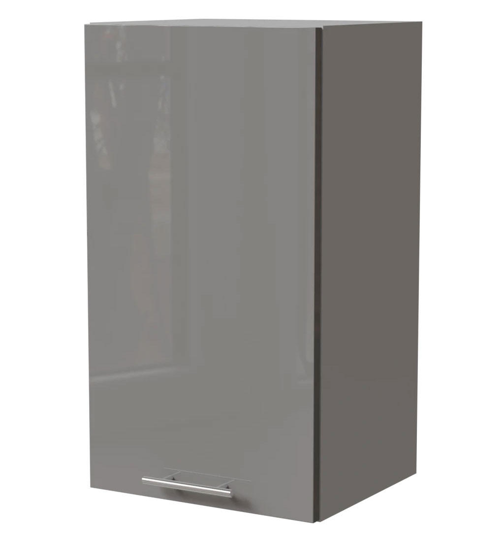 KÜCHENHÄNGESCHRANK Essen W2/40 Grau Hochglanz / Grau Matt 40 / 32,5 / 72cm - Grau, Holz/Holzwerkstoff (40/72/32.5cm) - Feldmann-Wohnen