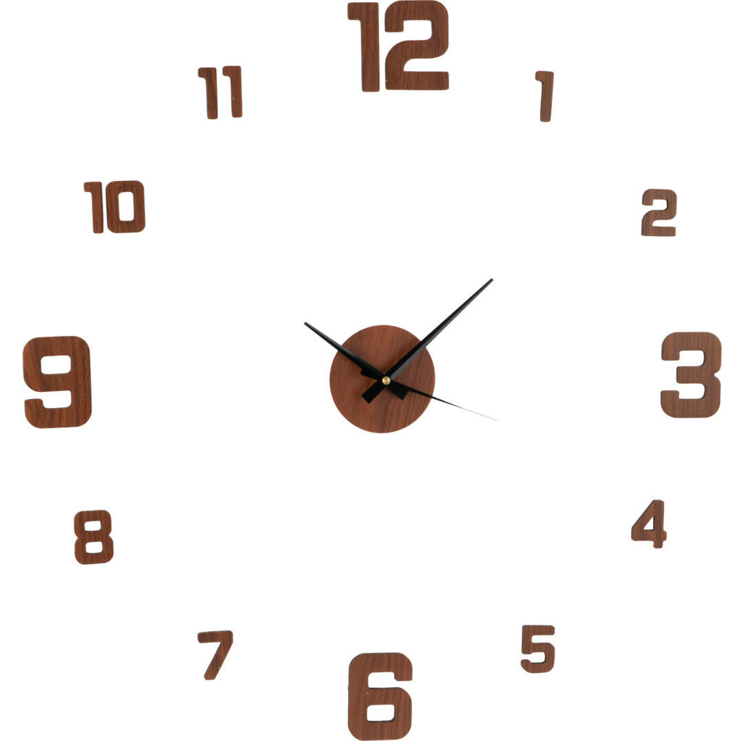 Home Styling Collection 3D-Wanduhr Braun 4x10x31 cm