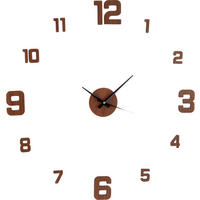 3D-WANDUHR zum Aufkleben Teti 31/4/10 cm - Braun, Kunststoff (4/10/31cm) - Home Styling Collection