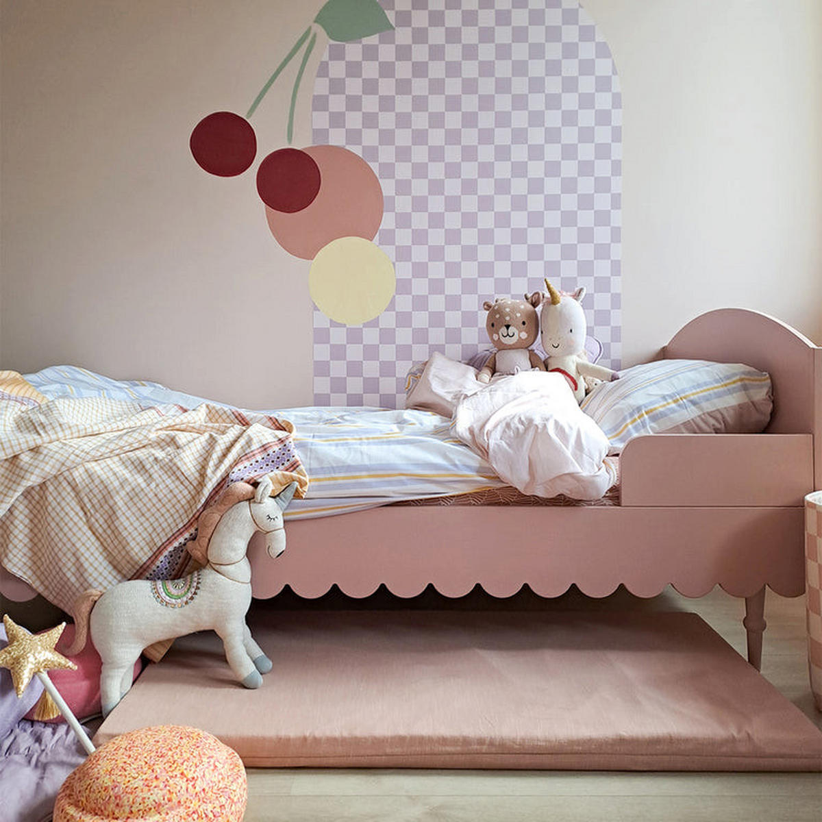 KINDERBETT 90/200 Babushka Rosa - Rosa, Holzwerkstoff (90/200cm) - Petits-meubles