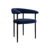 POLSTERSTUHL Aria - Blau/Schwarz, Textil/Metall (61/73/56cm) - MIRJAN24