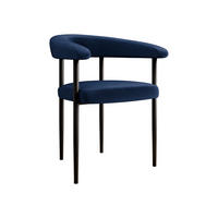POLSTERSTUHL Aria - Blau/Schwarz, Textil/Metall (61/73/56cm) - MIRJAN24