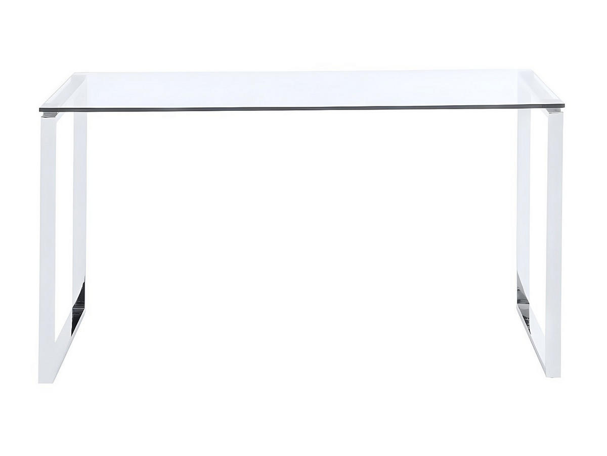 SCHREIBTISCH - Glas & Metall - FREYA - Transparent, Metall (60/140/75cm) - Vente-Unique