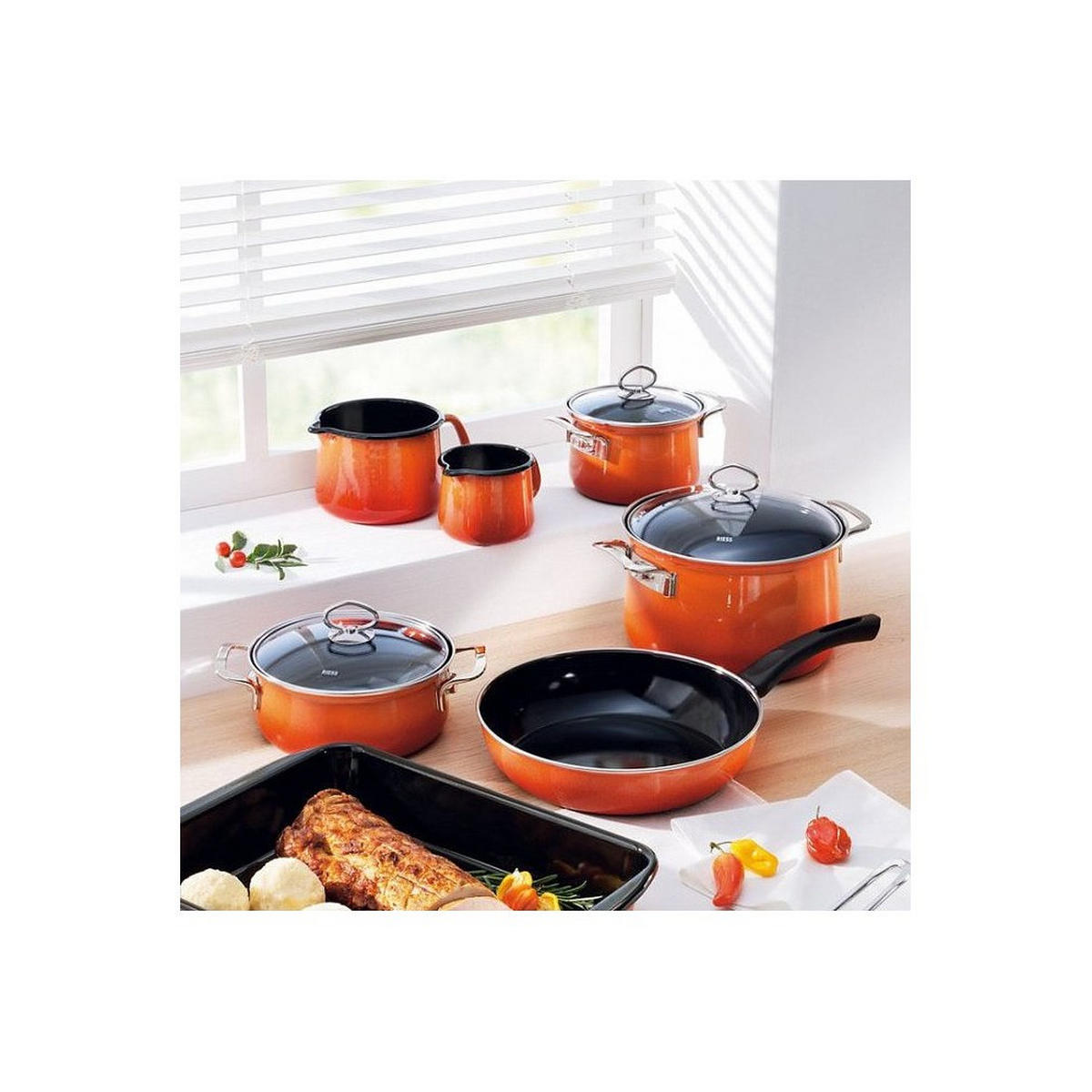 TOPF Rot 16/16/8 cm r0655034 - Rot, Metall (16cm) - Riess