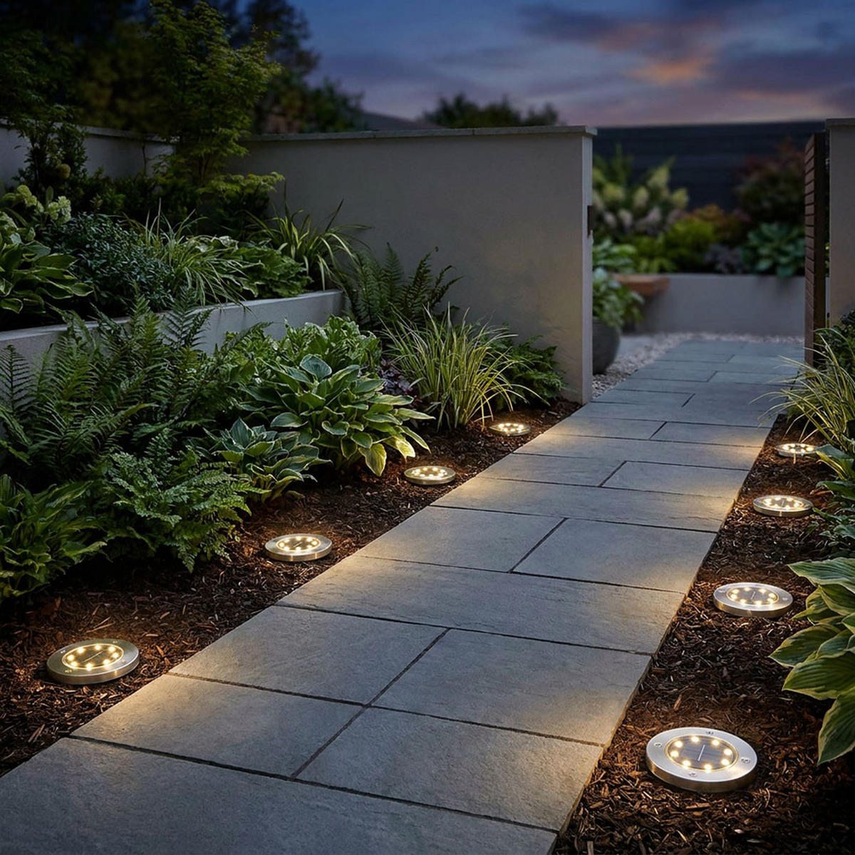LED BODENLEUCHTE Edelstahl Silber 8er Set - Silberfarben, Metall (11.5/11.5/13cm)