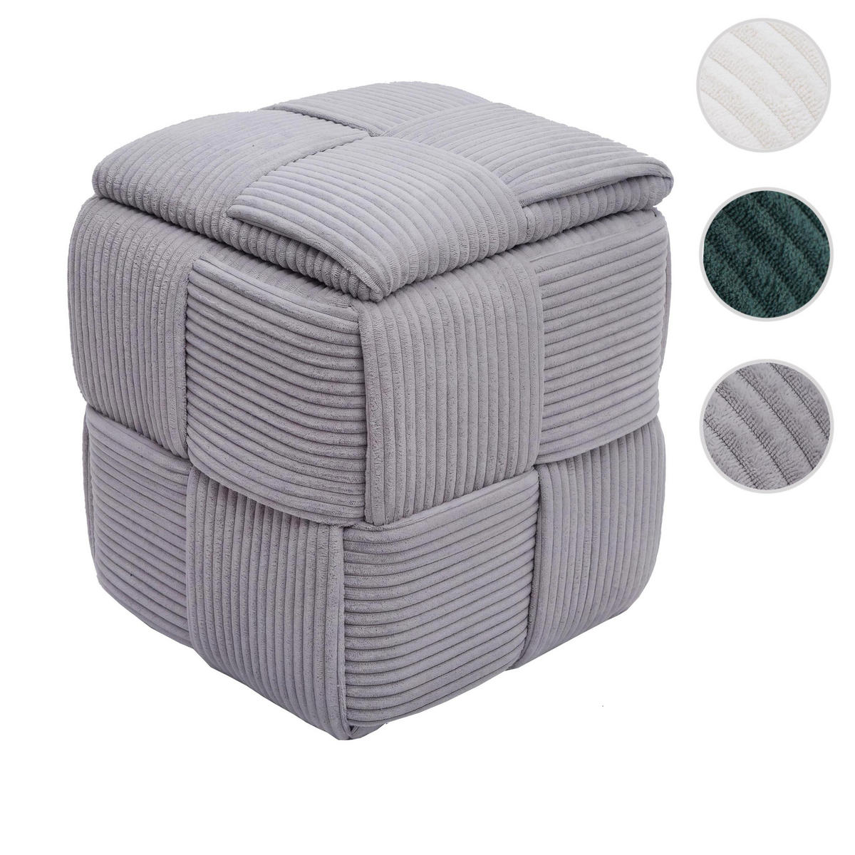 HOCKER Dunkelgrau - Dunkelgrau, Textil (40/43/40cm) - MCW