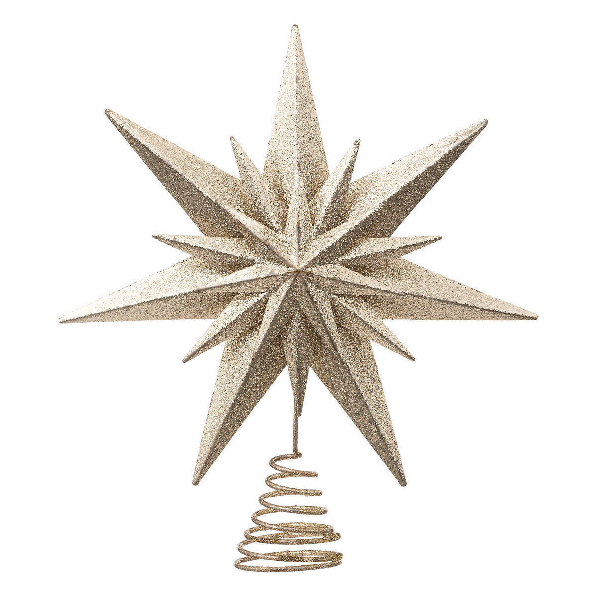WEIHNACHTSBAUMSPITZE Doppelstern Ø 25 cm - Goldfarben, Metall (30cm) - Atmosphera Createur d´interieur