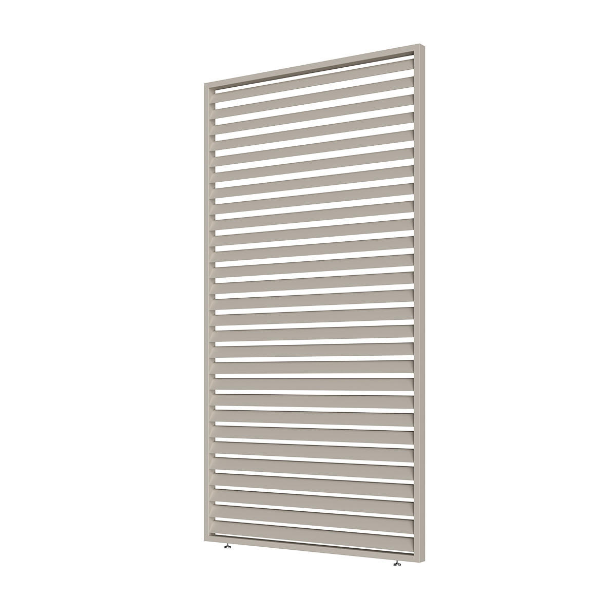 LAMELLENWAND für Pergola 123cm horizontal Ivory Sand aus Aluminium - Beige, Metall (123/255/6cm) - WEIDE