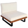 LOUNGE-SESSEL Schwarz, Dunkelbraun, Cremeweiß - Dunkelbraun/Schwarz, Holz (82/75/82cm) - MCW