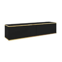 TV-SCHRANK Schwarz POLO Front Glatt 135 cm - Schwarz, Holzwerkstoff (135/30/32cm) - Sepro Meble