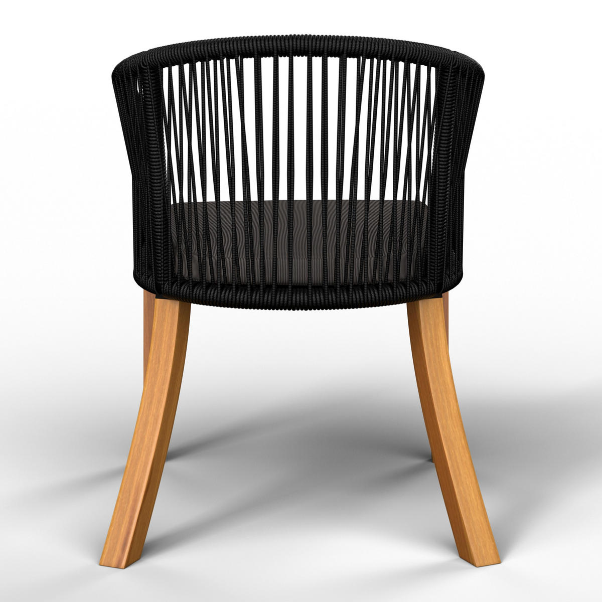 GARTENSET Alina Schwarz Akazie/Aluminium/Textil - Schwarz, Holz - Bessagi Garden