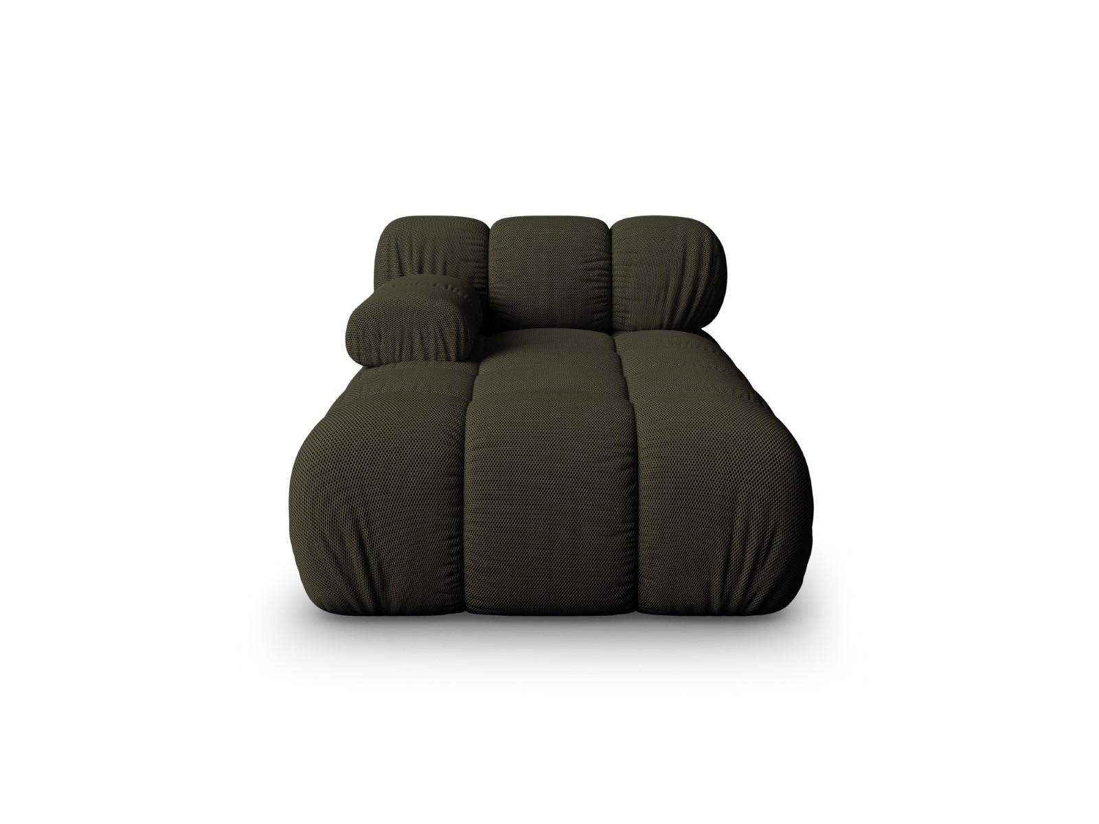 CHAISELONGUE links Bellis aus 3D-Stoff Amazonasgrün - Waldgrün, Textil (94/70/155cm) - Micadoni