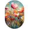 WANDBILD Blumen - Aquarell - Kunst - Botanisch - Natur 60x90 cm - Orange, Kunststoff (60/90cm) - MuchoWow