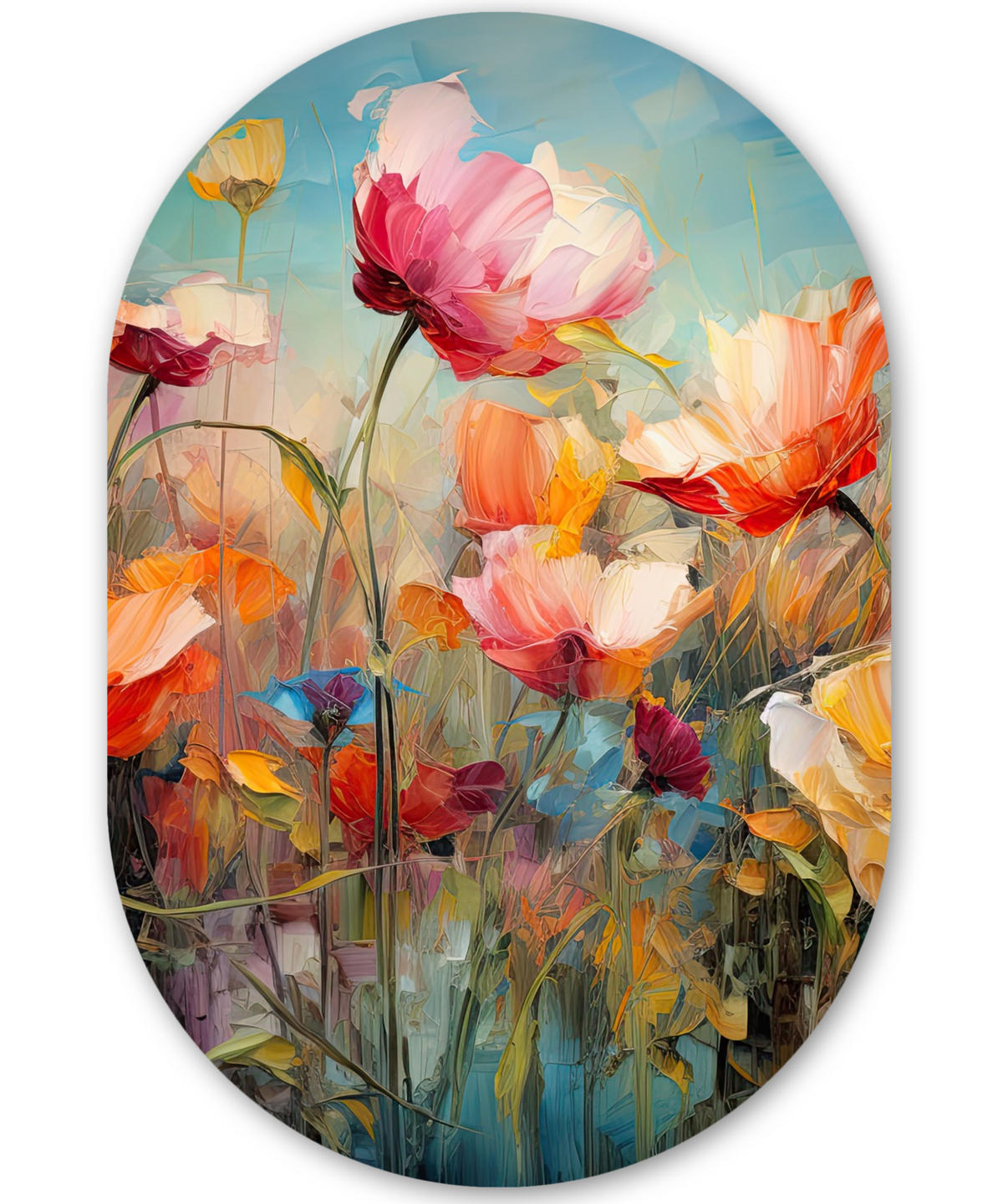 WANDBILD Blumen - Aquarell - Kunst - Botanisch - Natur 60x90 cm - Orange, Kunststoff (60/90cm) - MuchoWow