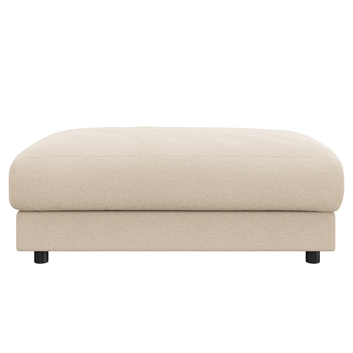 POLSTERHOCKER - Beige/Schwarz, Holz/Kunststoff (107/77/41cm) - home24