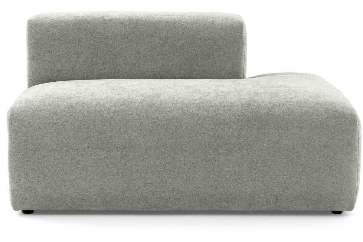 4-SITZER modulares Ecksofa HEAVEN SET 2 Rechts, Breite 300 cm Webstoff Grau - Schwarz/Grau, Holz/Kunststoff (245/300cm) - Muffo