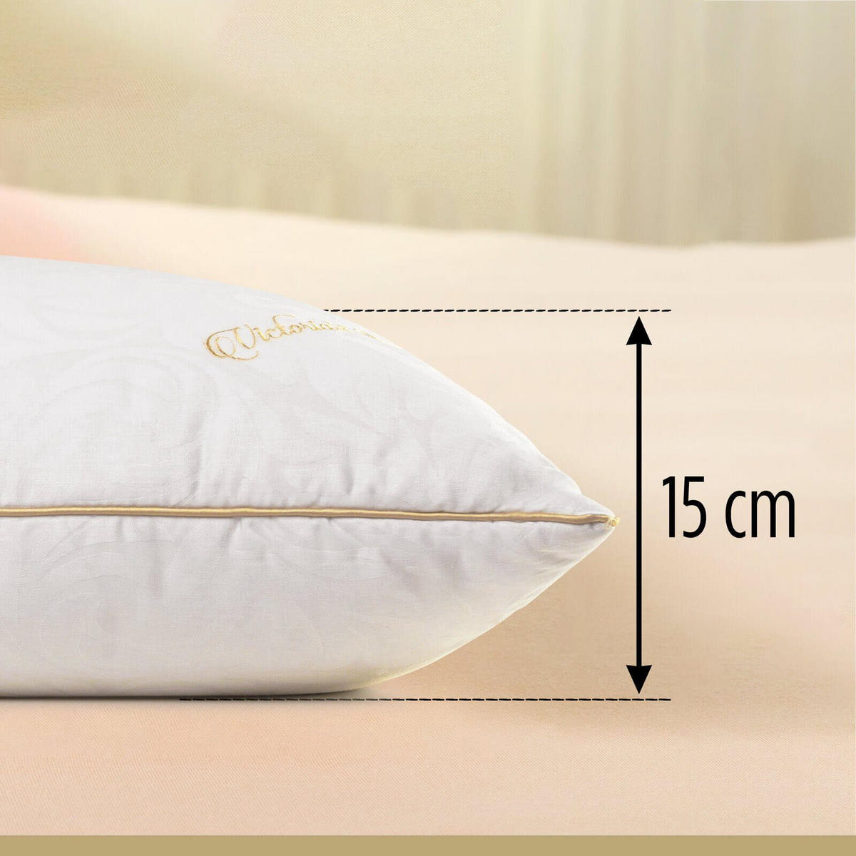 SCHLAFKISSEN Baumwolle weiß 50x70 - Weiß, Textil (50/70cm) - Vitapur